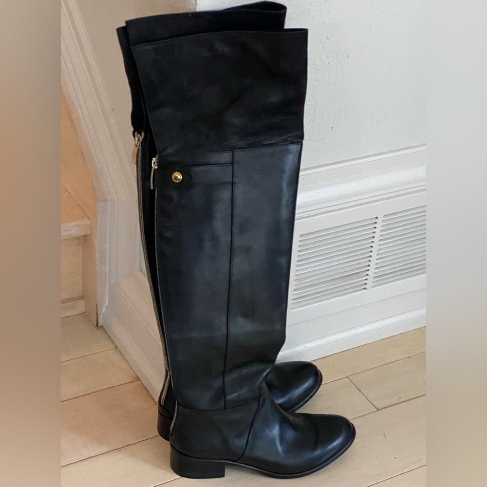 Beautiful Italian leather over the knee tall leather boots
